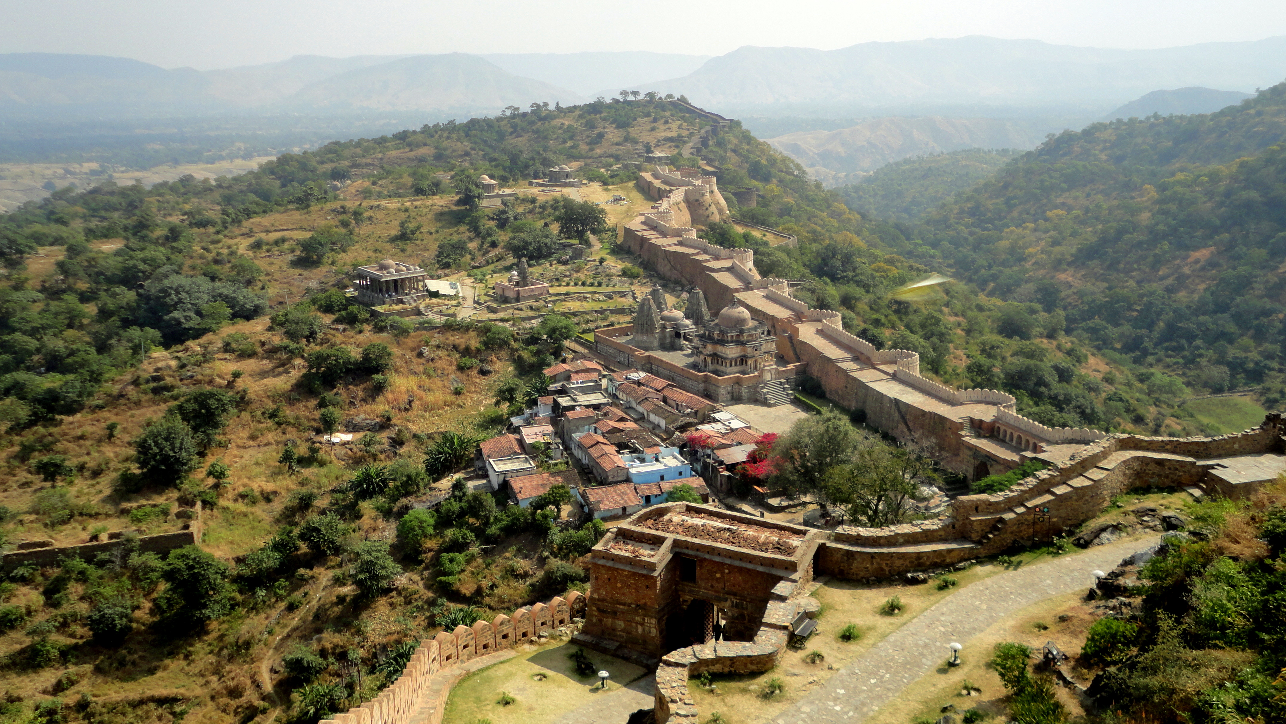 Aerial view of Kumbhalgarh