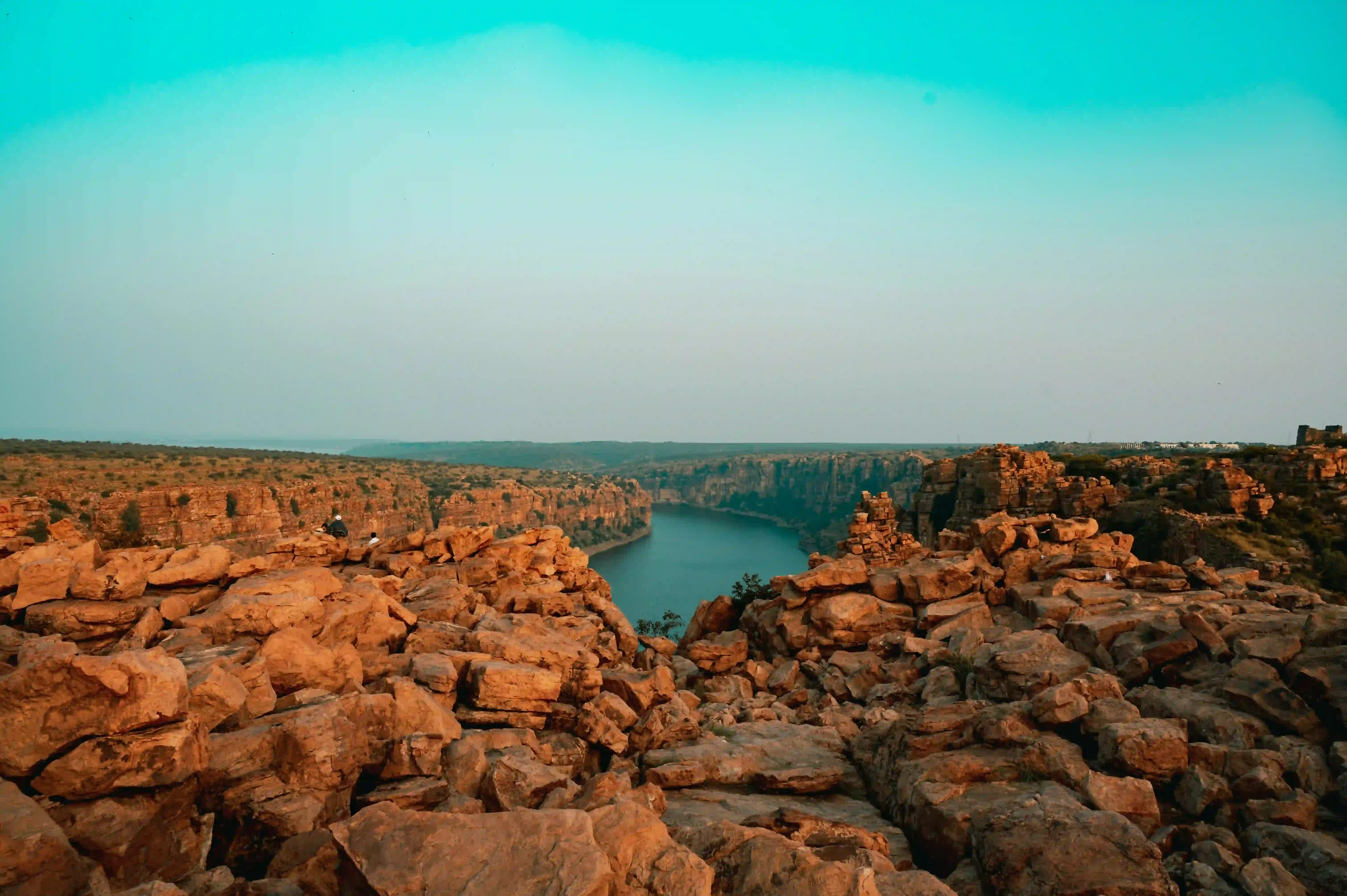 Terraced canyon walls of Gandikota, India